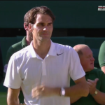 federer accepts runner-up trophy